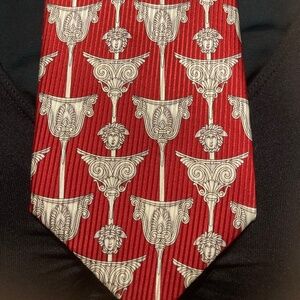 VERSACE Italian pure 100% Silk Medusa Logo VTG 1990's TIE
